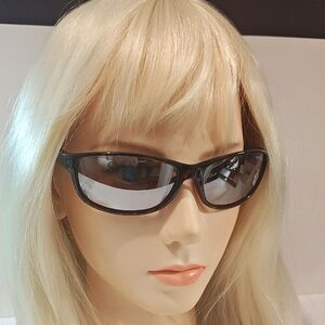 Sporty Mirrored Wrap Style Tortoise Shell Sunglasses